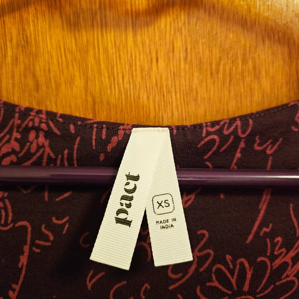 Garden Sketches Signature Fit and Flare Scoop Dress by Pact Organic - Picture 3 of 3